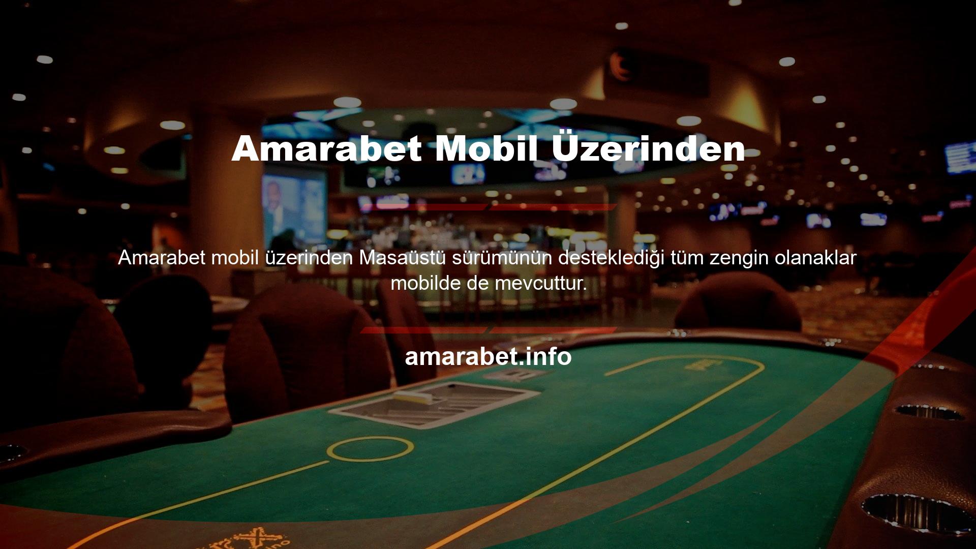 Bu bağlamda Amarabet girişi Android veya iOS işletim sisteminde güvenli bir şekilde yapılmaktadır