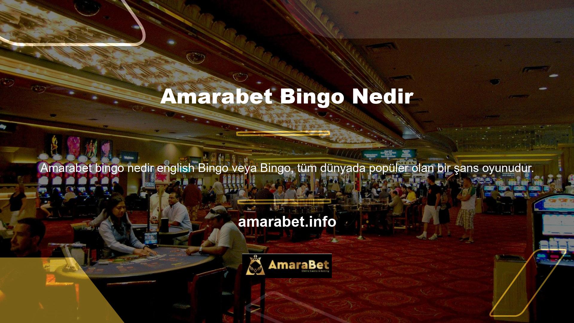 Bingo, ünlü yılbaşı Amarabet farklı değildir, kullanıcılar genellikle bakiyelerine bağlı olarak belirli bir kart alırlar