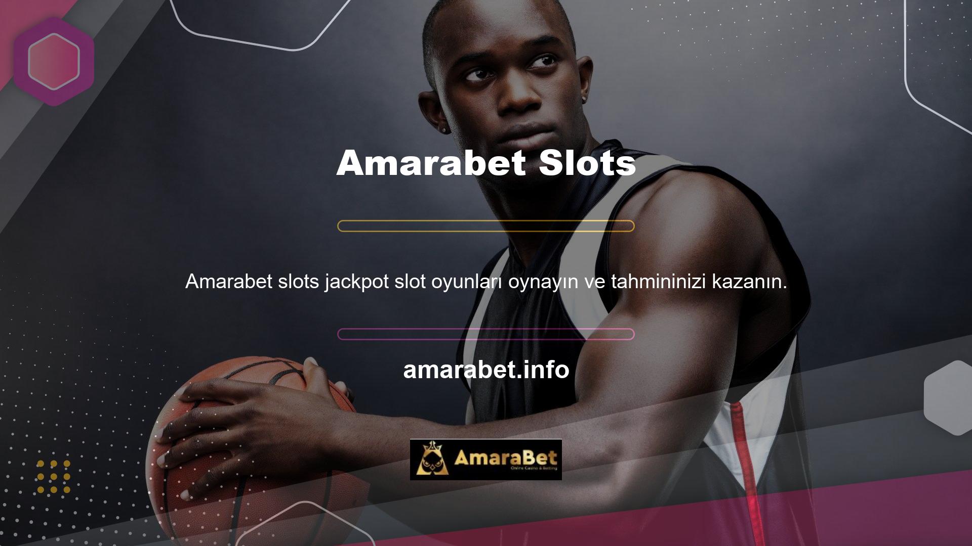 Amarabet slot servisi, jackpotların yanı sıra klasik slotlar ve video slotlar gibi çeşitli slot seçenekleri de sunmaktadır