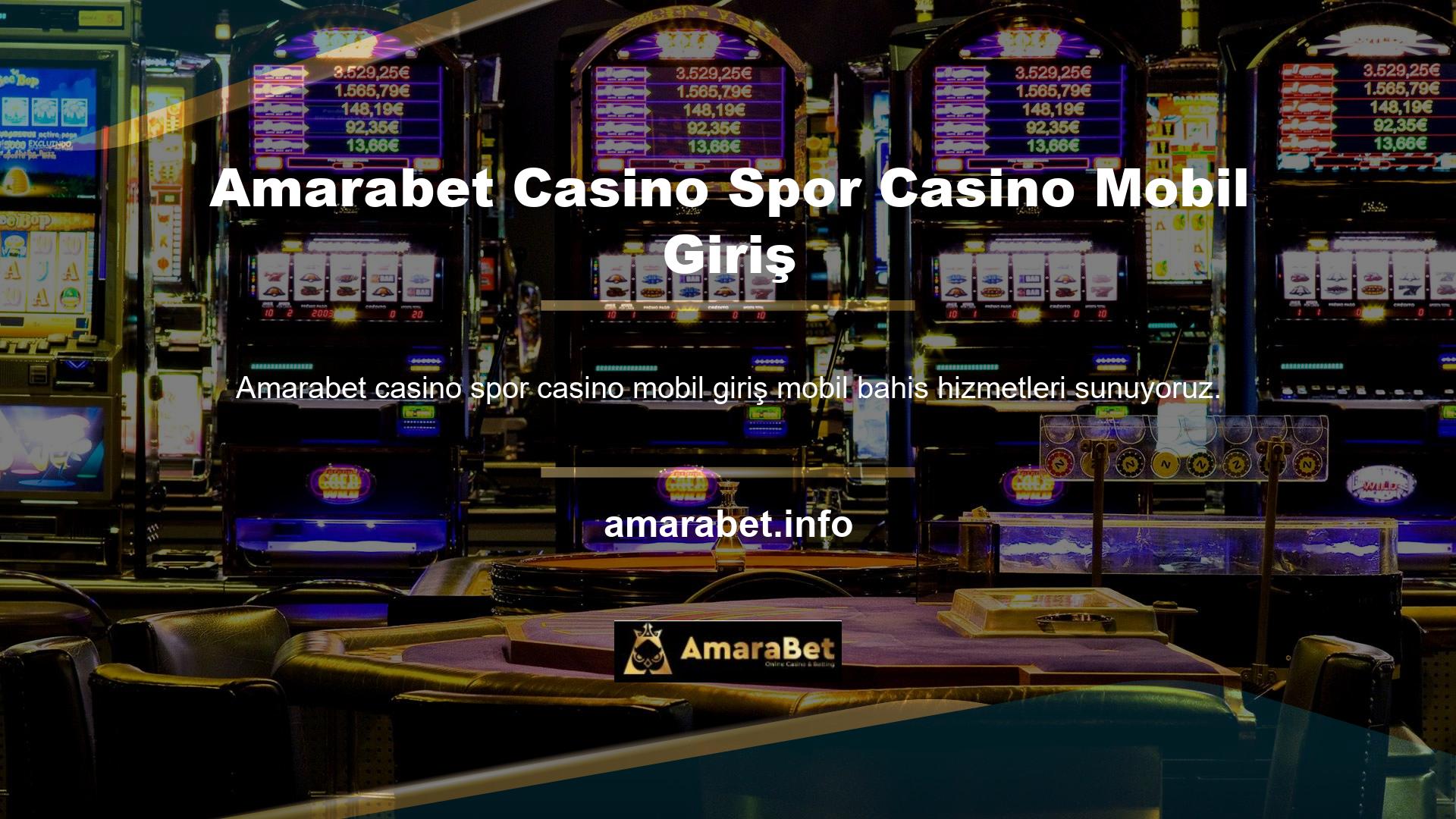 Amarabet Casino tüm akıllı cihazlarda kusursuz bir şekilde çalışmaktadır