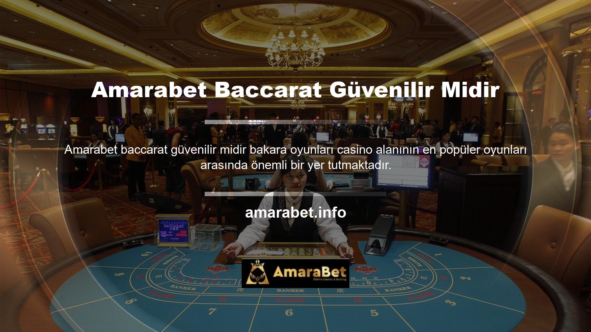 Peki Amarabet bakara oyunlarına güvenilebilir mi? Amarabet web sitesi, müşterilerinin oynadığı tüm oyunların orijinalliğine odaklanan bir web sitesidir