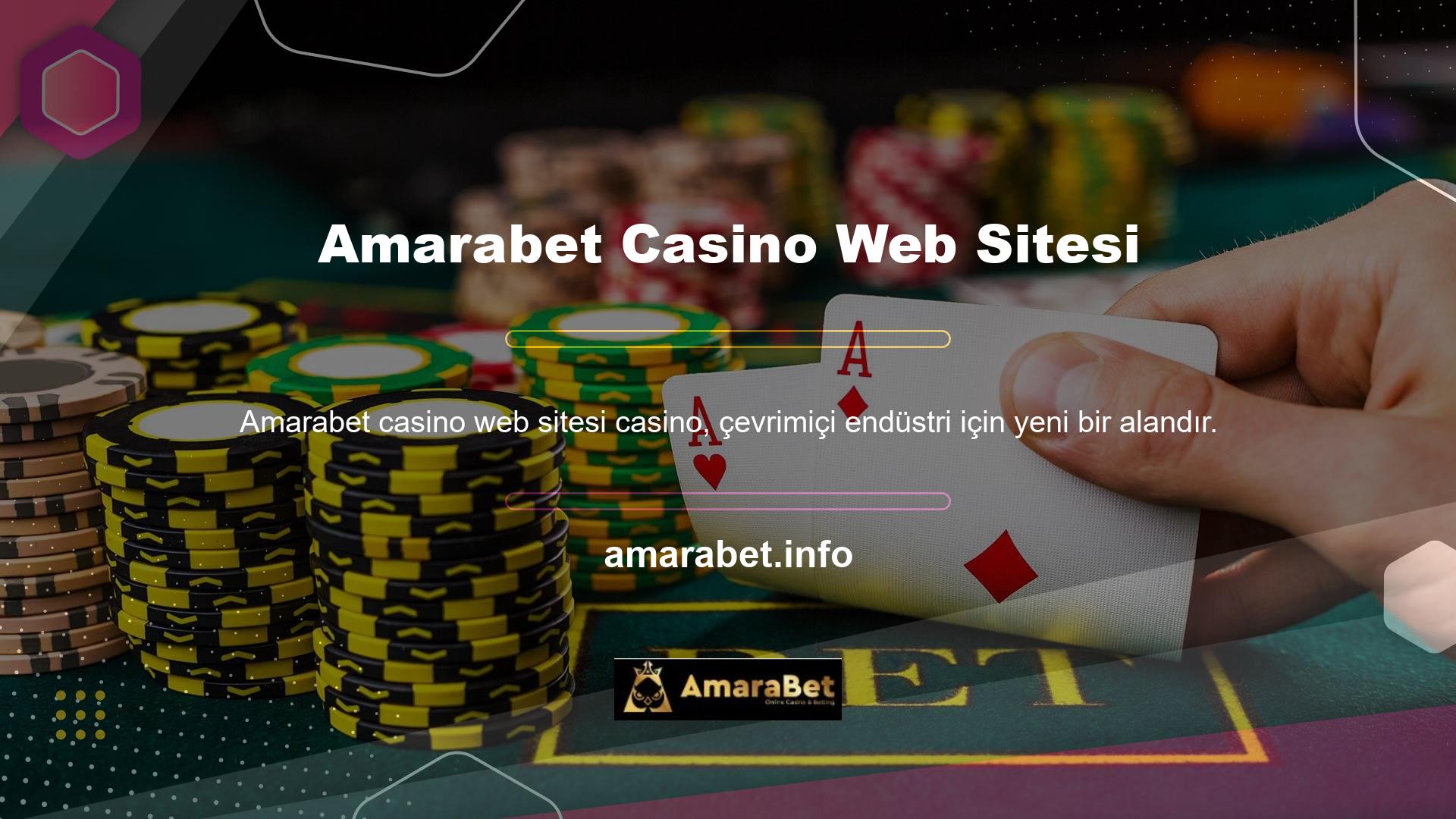 Amarabet Casino sitesi devletten resmi yasal casino lisansına sahiptir ve bahis müşterilerine istikrarlı bir oyun ortamı sağlar