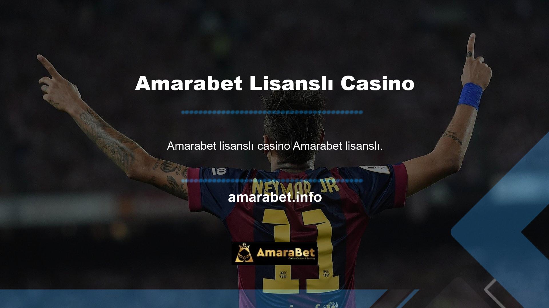 Amarabet casino sitesi tüm lisanslı casino hizmetlerini sunmaktadır